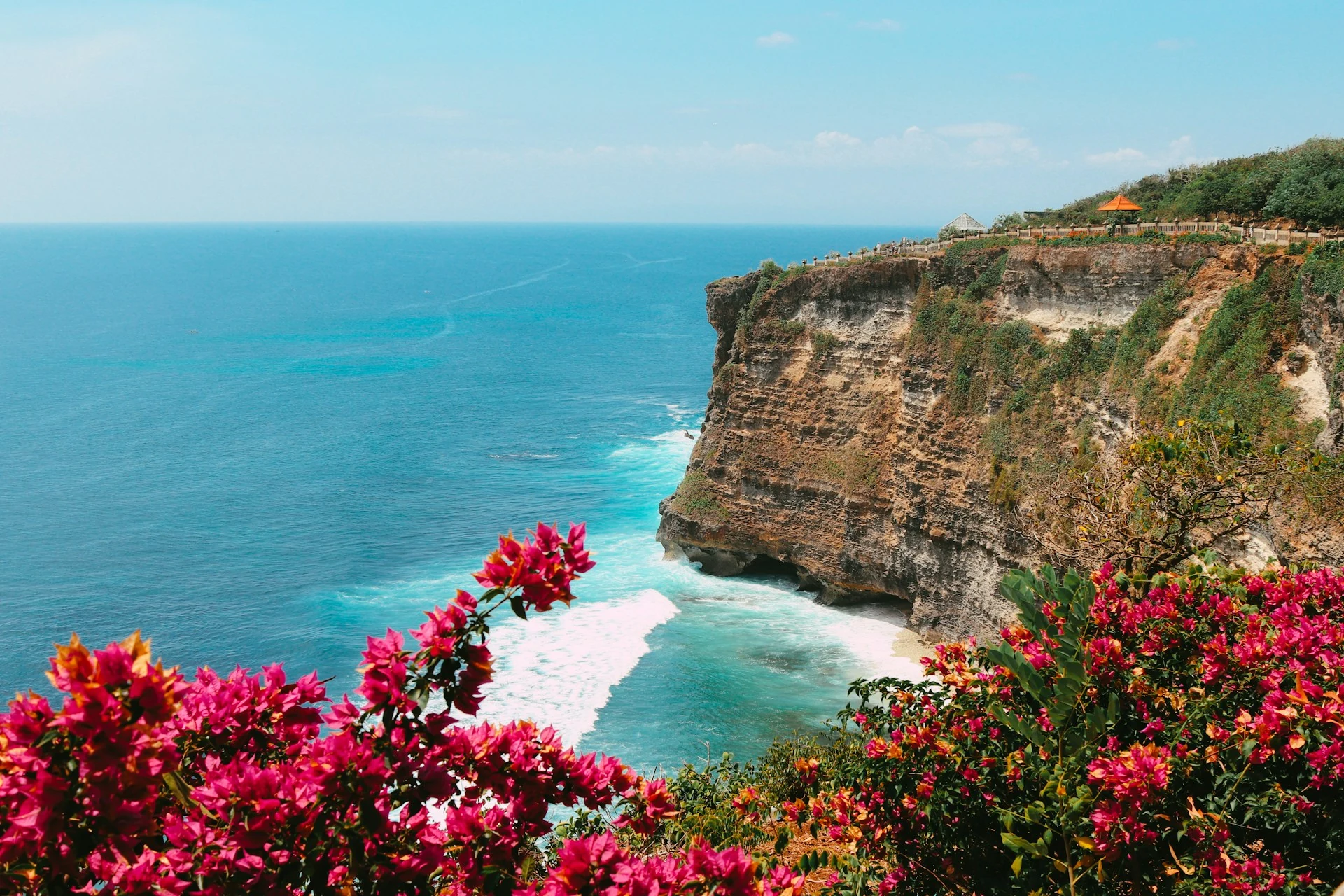 Cliffs above the Indian Ocean at Uluwatu