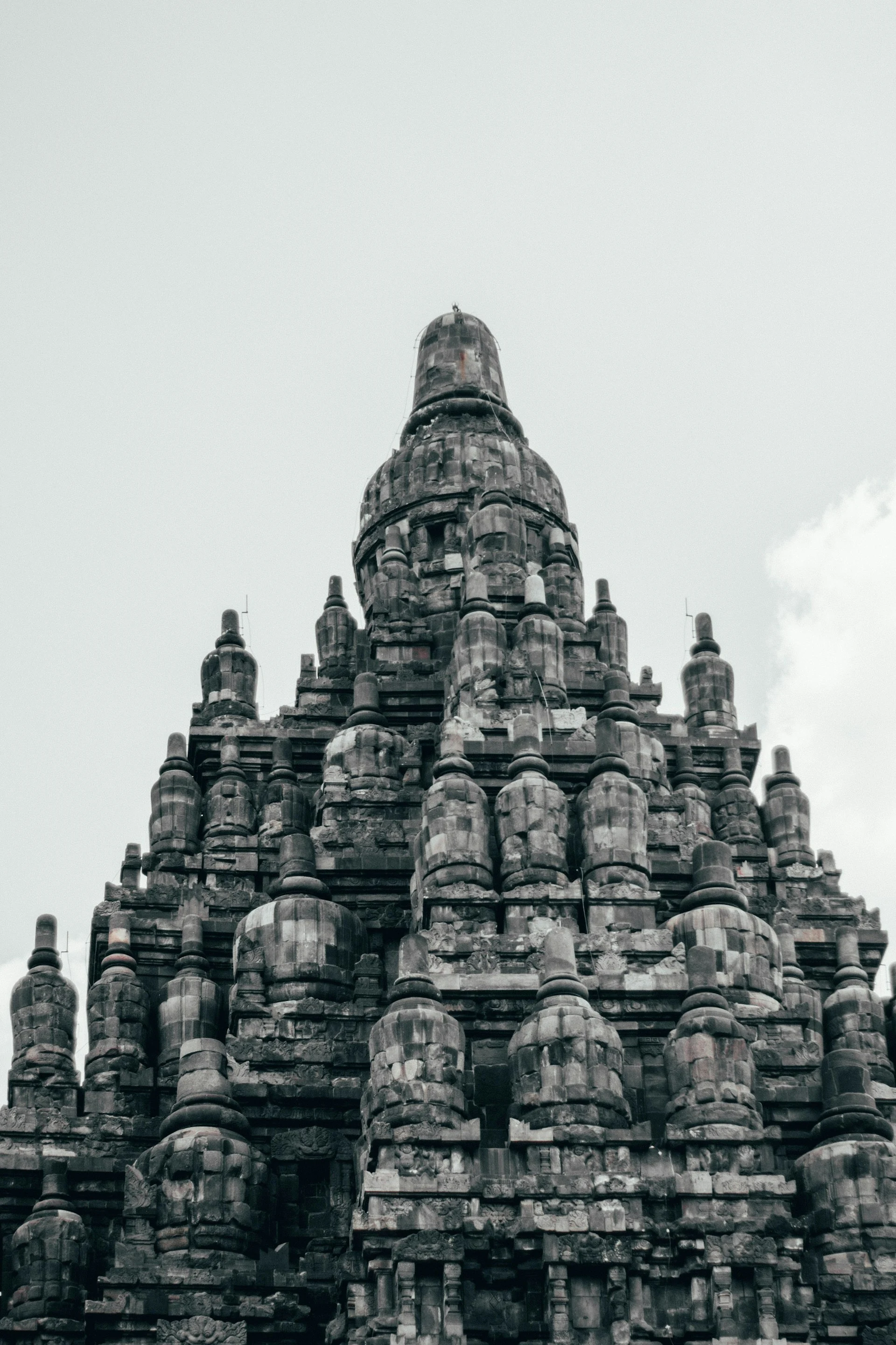 The stone towers of Prambanan in Java